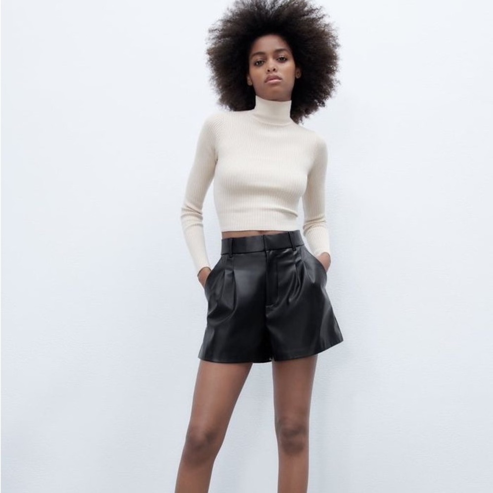 Zara faux leather shorts
